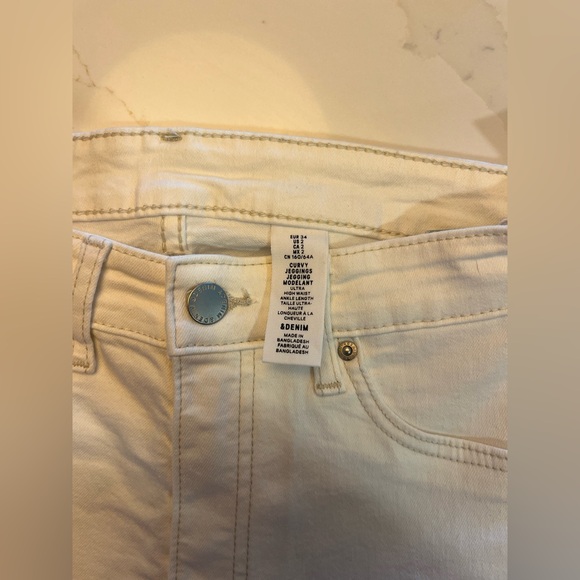 H&M NWT Off White Denim Pant Size 2 - Picture 9 of 9